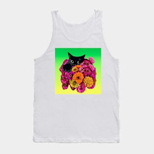 Bouquet of Black Cat Flowers Tank Top